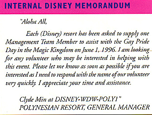 Disney Memorandum